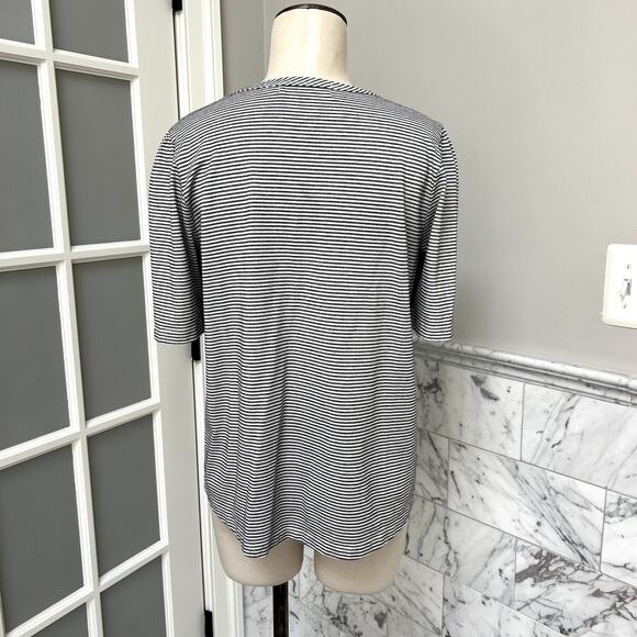 Pomander Place Tuckernuck Blouse Short Puff Sleeve Elevated T-Shirt Large - Picture 2 of 6